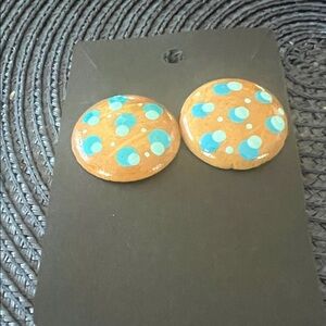 Polka Dot Button Earrings
